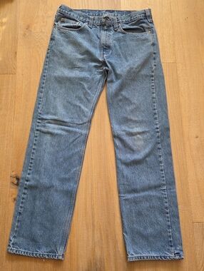 Carhartt Men's Straight Jeans in Medium Blue Denim